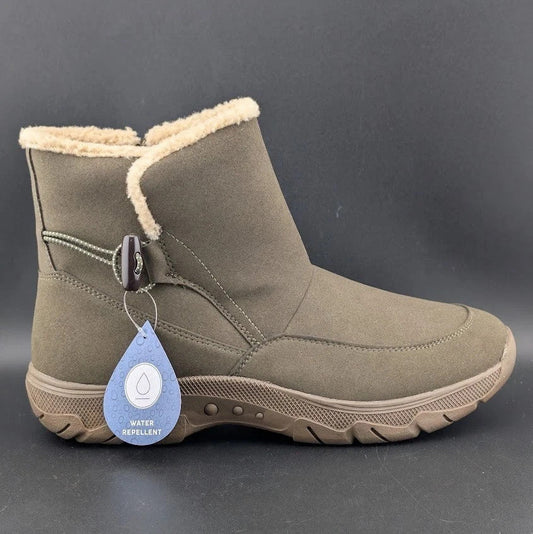 Easy Spirit Tyme2 Ankle Boot Women's 11M Taupe Water Repellent Lining Easy Spirit
