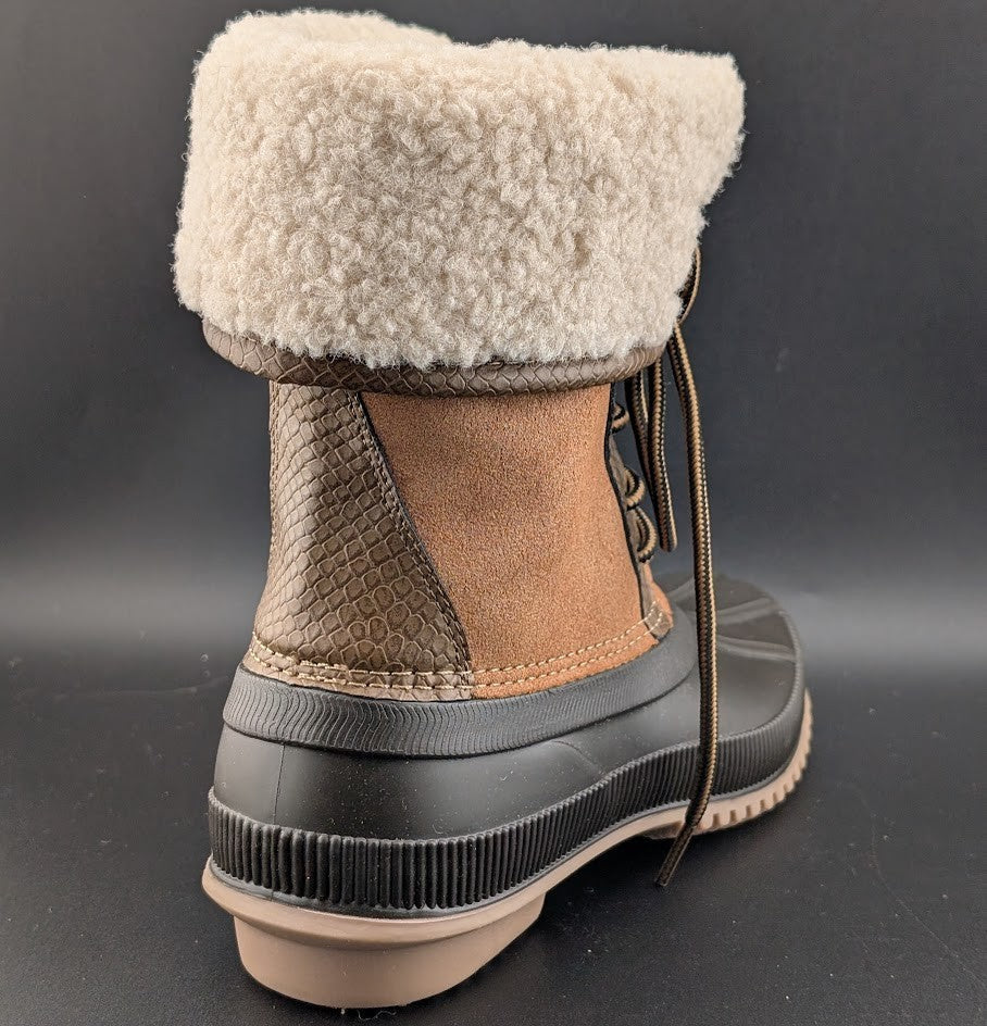 Madden Girl Women's Size 6 Brown Snow/Rain Boot Lace Up Warm Duck Boots Madden Girl