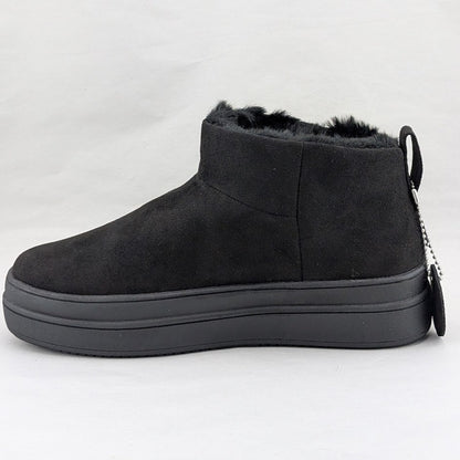 40% OFF New Wos Sz 6.5 Urban Sport Blk Suede Luxe Ankle Boot Faux Fur Lining J/Slides