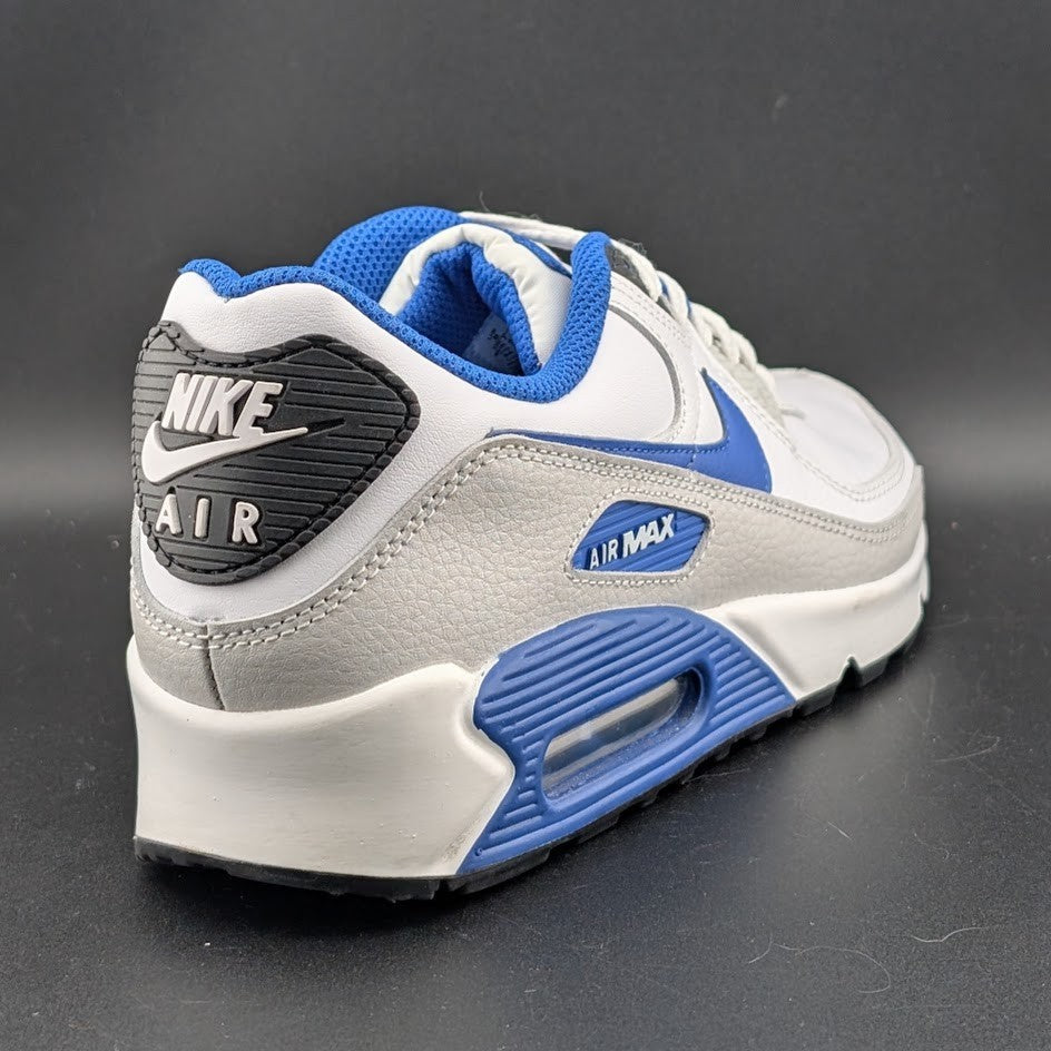 Men's Size 8 Air Max 90 Leather White / Game Royal-Photon Dust FN6843-100 Nike