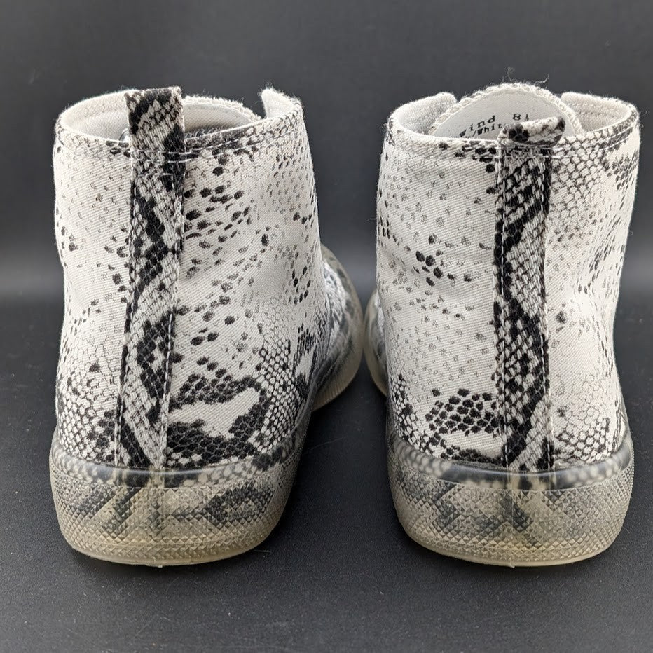 NWOB ~ Vintage Havana Women's Size 8.5 Snake Print High-Top Sneakers Clear Soles Vintage Havana