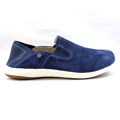 Spenco Brooklyn Women's US 6 Wide Navy Suede Convertible Slip-On Clogs Shoes Spenco