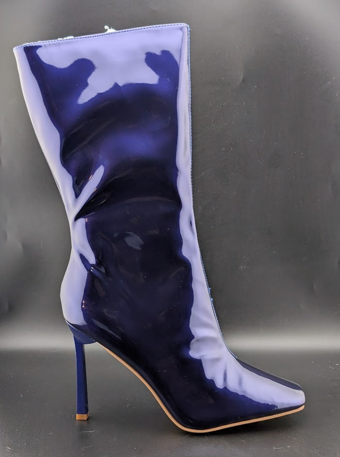 Cape Robbin Luciene Square Toe High Heel Booties Tan or Purple Cape Robbin