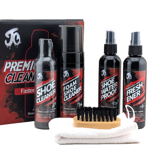 Premium Shoe Cleaner/Care Kit for Leather Suede Canvas Sneakers & Bags JO