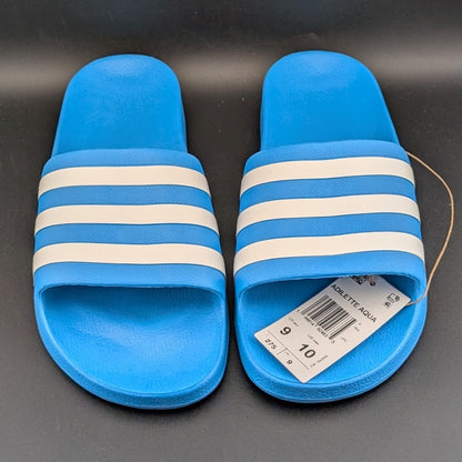 Adidas FY8047 Solar Blue Adilette Aqua Slide Sandals NWT **FREE SHIPPING adidas