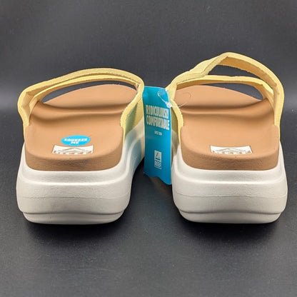 REEF Cushion Bondi 2 Bar Women’s Sizes 6-11 Platform Sandals Yellow Pale Banana Reef