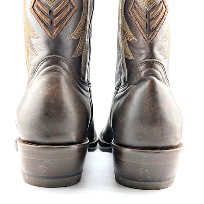 Mens Rodeo Cowboy Boots Genuine Leather Hibrido Suela Tacoma Cuero Bota Vaquera REYWELT