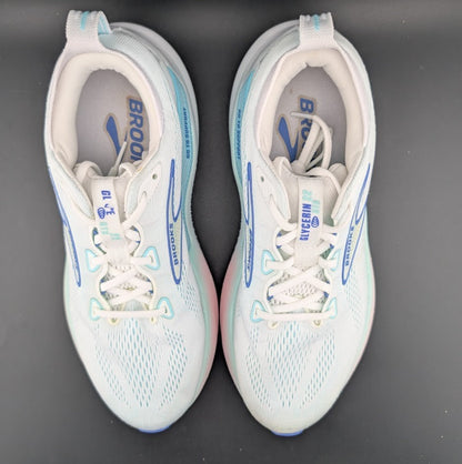 Brooks Women's 10.5 Glycerin GTS 22 Athletic Sneaker White/Limpet/Amparo $175.00 Brooks