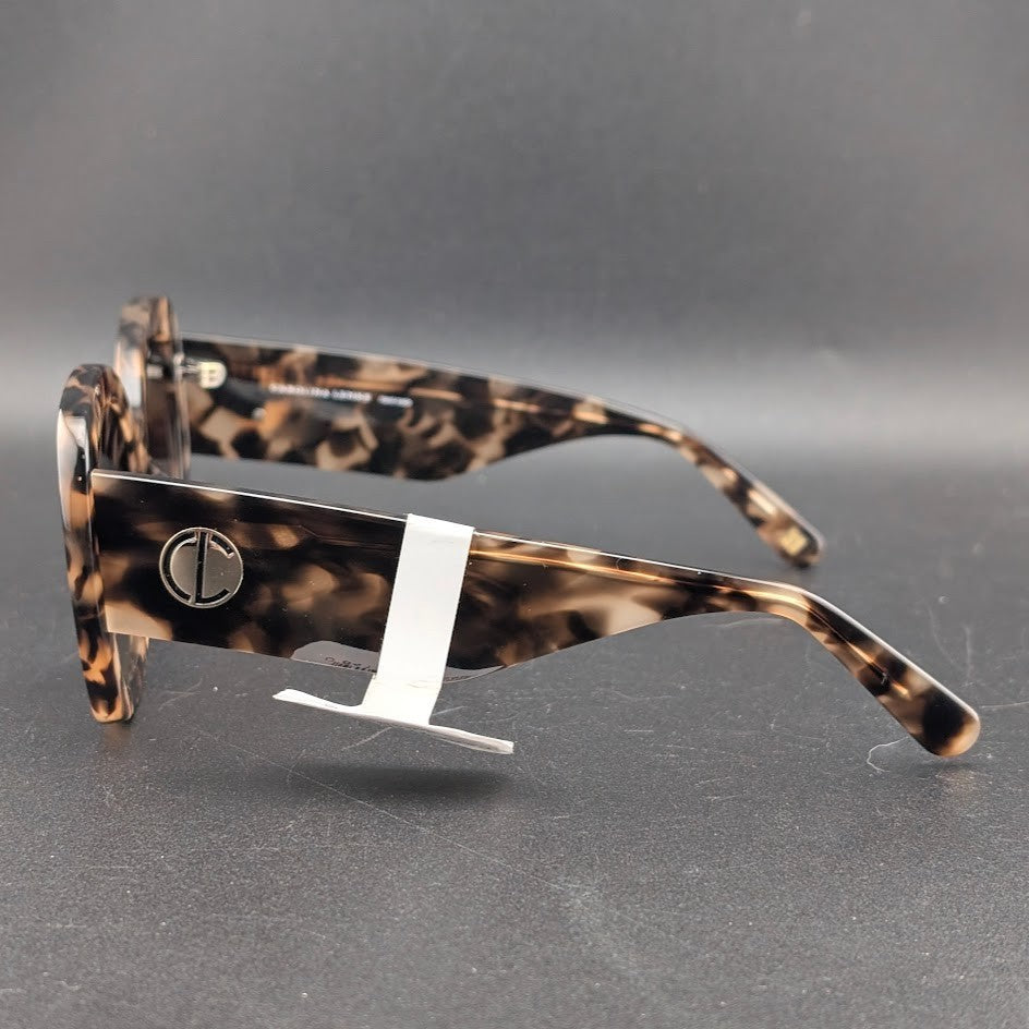 Carolina Lemke Berlin Designer Oversized Square "Kanella" Sunglasses Tortoise Carolina Lemke