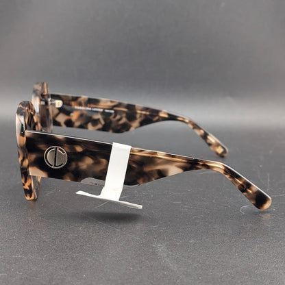 Carolina Lemke Berlin Designer Oversized Square "Kanella" Sunglasses Tortoise Carolina Lemke