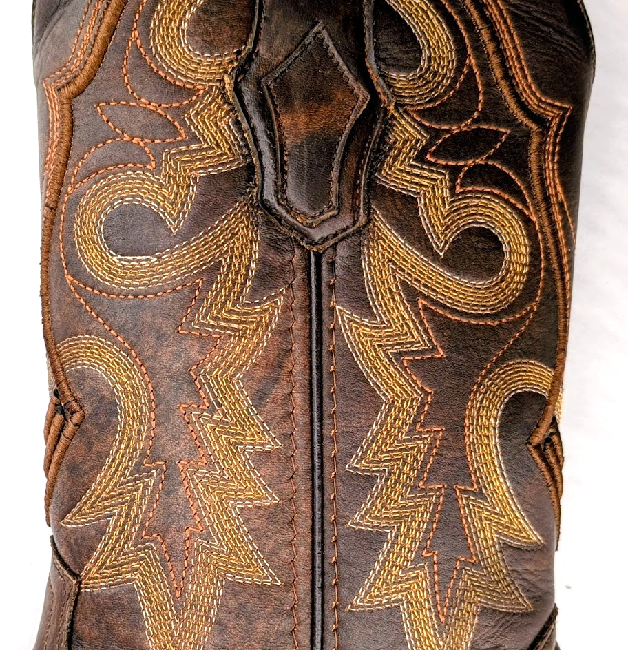 Mens Rodeo Cowboy Boots Genuine Leather Hibrido Suela Tacoma Cuero Bota Vaquera REYWELT