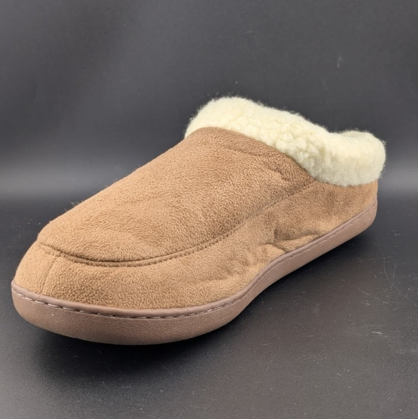 Mens Indoor/Outdoor Microsuede Slipper with Plush Fleece Lining Size S (7-8) Unbranded