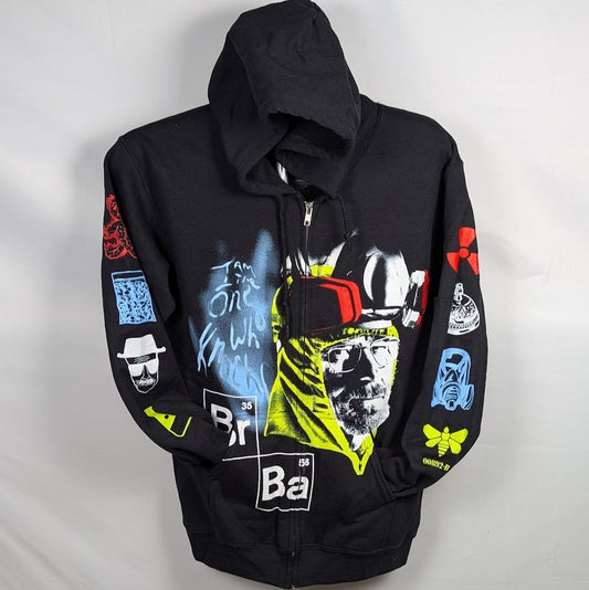 Ripple Junction Unisex Size Small Breaking Bad Blk Full-Zipper Hoodie Ripple Junction