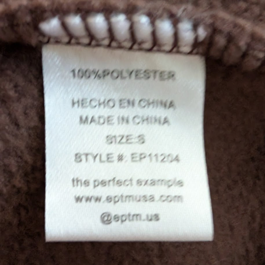 EPTM Men's Brown Polar Hoodie (No Zipper) EPTM.