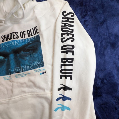 Danny Worsnop “Shades of Blue” Hoodie White NEW Unbranded