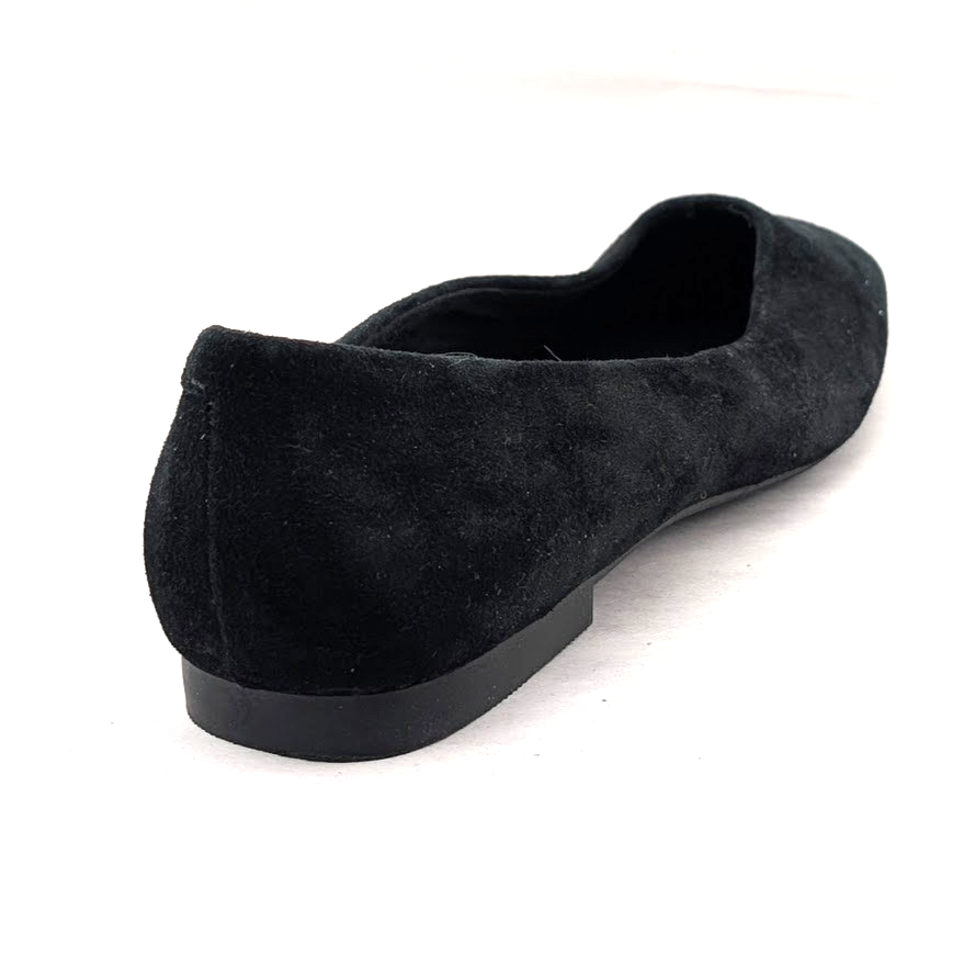 Steve Madden Womens Sz 8 Deliah Black Suede Leather Ballet Flats~Minimalist Chic Steve Madden