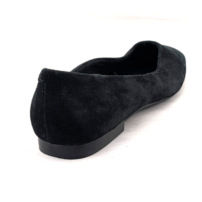 Steve Madden Womens Sz 8 Deliah Black Suede Leather Ballet Flats~Minimalist Chic Steve Madden