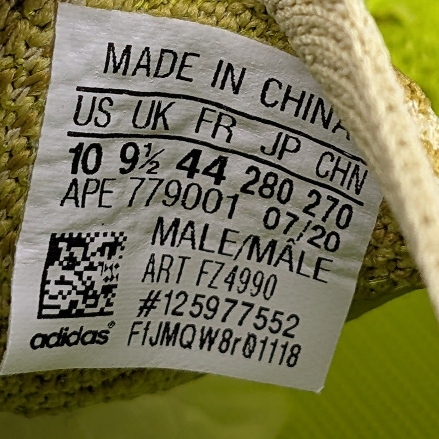 adidas Size 10 Yeezy Boost 380 Hylte Yellow Green Primeknit Men's Sneaker FZ4990 adidas