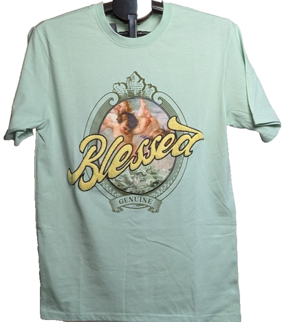 Genuine Authentic Size Medium T-Shirt "Blessed" Short Sleeve N Authentic