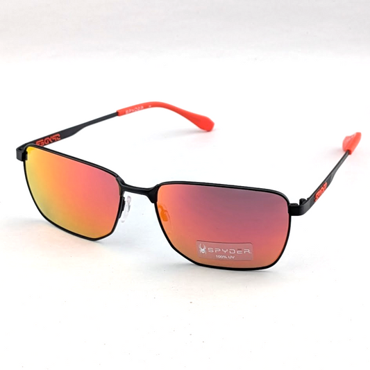 Spyder Men's Sunglasses Graphite Metal Grey Lens Full Rim Oval Frame SP6027 001 Spyder
