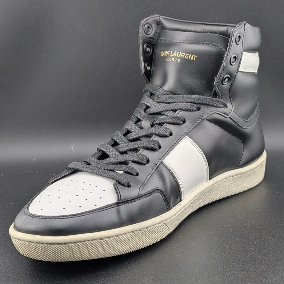 Saint Laurent SL10H High Top Sneaker Black Leather 418026 Sz EU41/Men 8/Wos 9.5 Saint Laurent