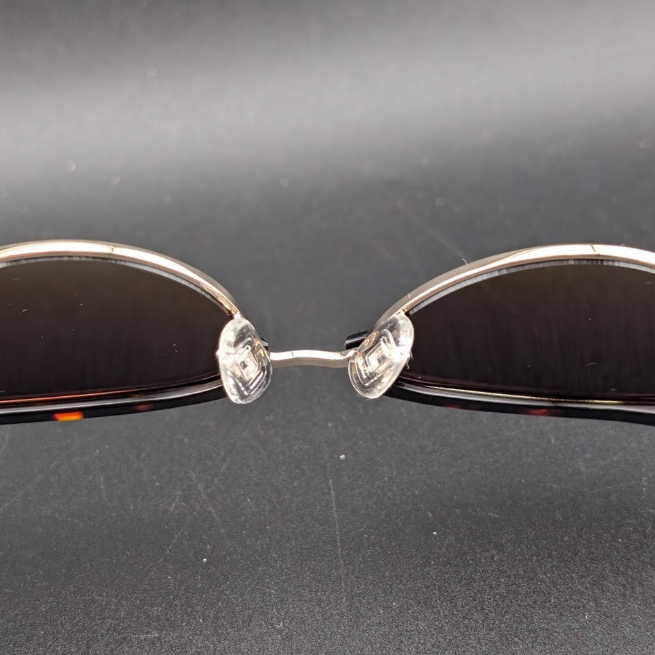 Carolina Lemke CL9035-02 Women's Cat Eye Tortoise Half Rim Tinted UV400 145mm Carolina Lemke