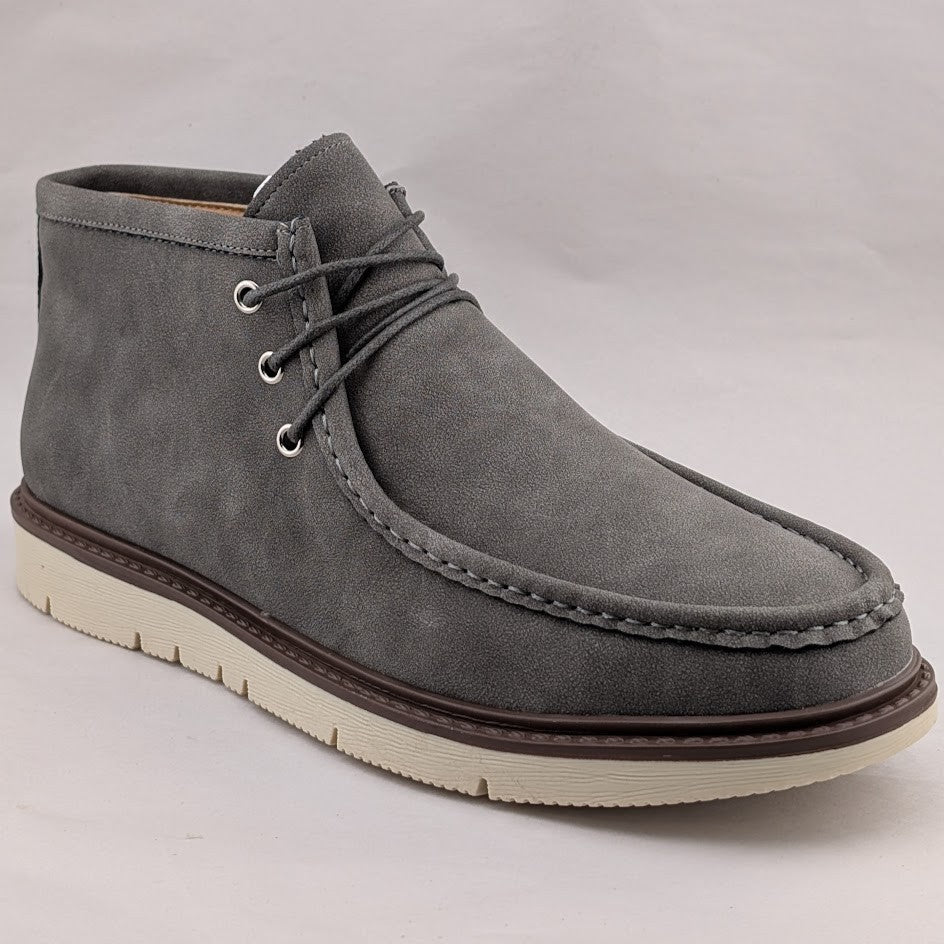 Men's Size 9.5 Moc Toe Boots Comfortable Lightweight Chukka Casual Wedge Grey Coutgo