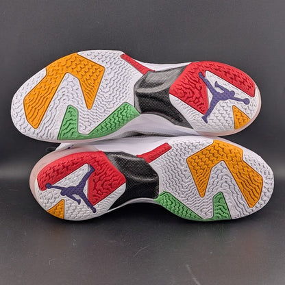Nike Sz M10.5 Air Jordan XXXVII 37 'Hare' White White Red Basketball Shoe DD6958 Jordan