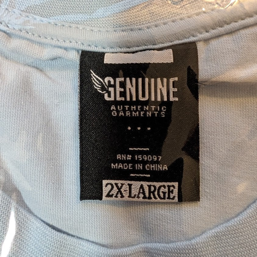 Genuine Never Not Hungry Hunter Size XXL (50-52") Tee - T-Shirt in Light Blue Genuine