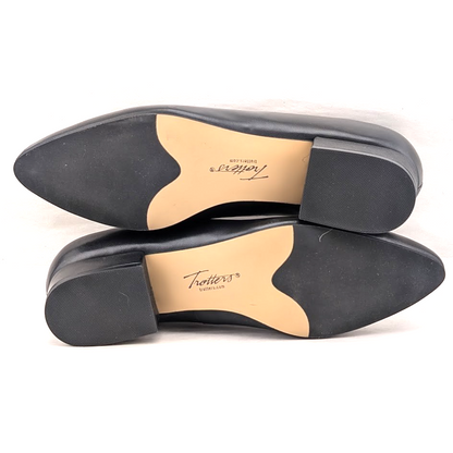 Trotters Jewel Black Leather Block Heel Pumps Women’s Size 7 Med $125 T2126-001 Trotters