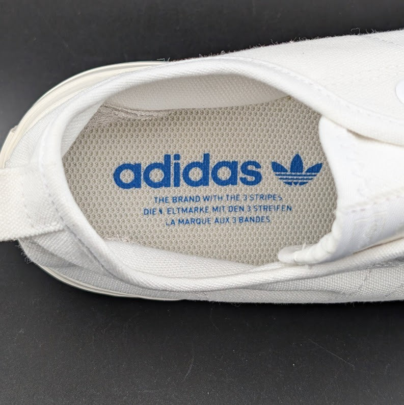 adidas Men's Size 8 / Wo's 9 Nizza RF Canvas Shoes Triple White  EF1883 adidas