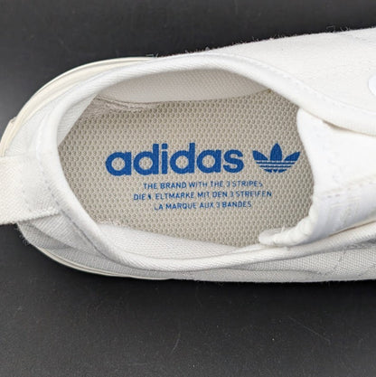 adidas Men's Size 8 / Wo's 9 Nizza RF Canvas Shoes Triple White  EF1883 adidas