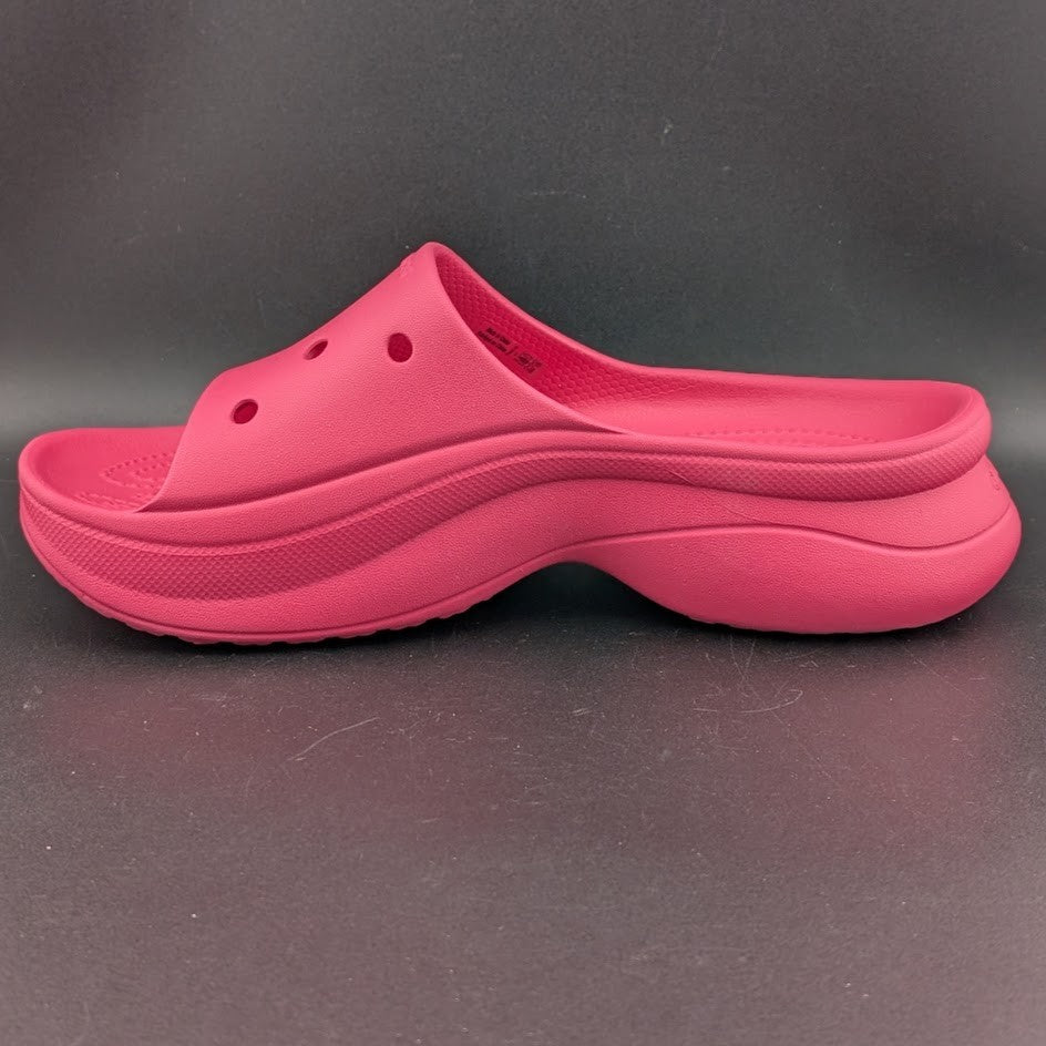 Crocs BAE Slides Slip On Platform Sandals/Slide DRAGON FRUIT PINK w Sz. 7 - NEW Crocs