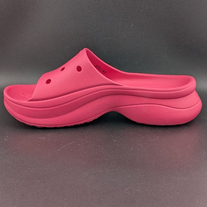 Crocs BAE Slides Slip On Platform Sandals/Slide DRAGON FRUIT PINK w Sz. 7 - NEW Crocs