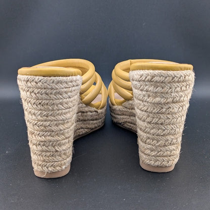 Chinese Laundry Sz 6.5 Eleana Platform Wedge Espadrille Sandals Gold Step In Chinese Laundry