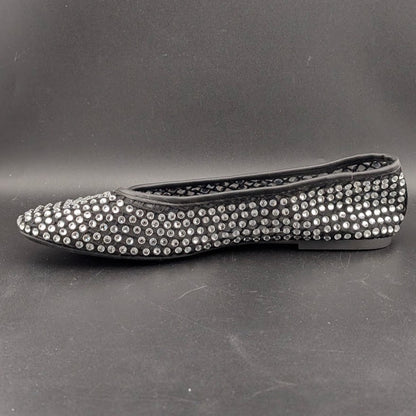 XOXO Size 8 ~ Women's Dobsi Mesh Flats ~ Black w/ Rhinestones NWOB XOXO