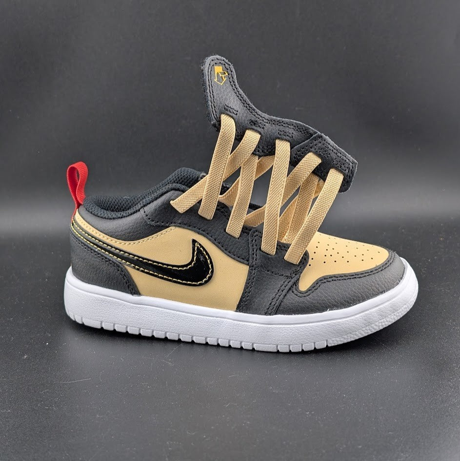 Jordan Unisex 12c Air Jordan 1 Low Alt SE PS Pizza Shoes Tan Black Red Q2015200 Jordan