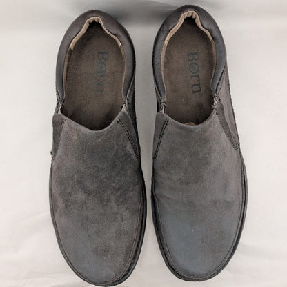 Born Nigel Mens Size 9.5 Dark Brown Leather Slip On Casual Loafer Shoes H48222 Born