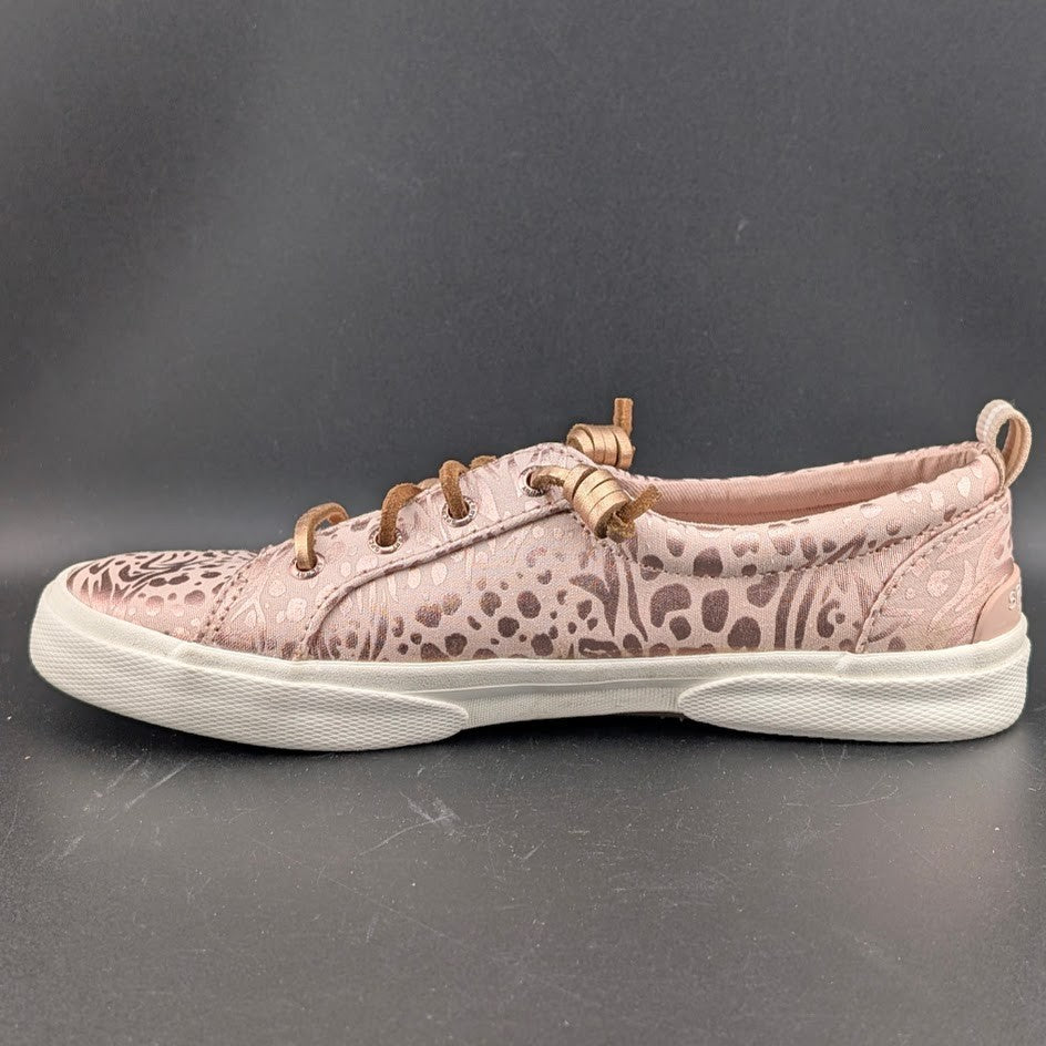 Sperry Pier Wave LT ~ Women's Size 7 ~ Memory Foam Sneakers Metallic Animal Rose SPERRY