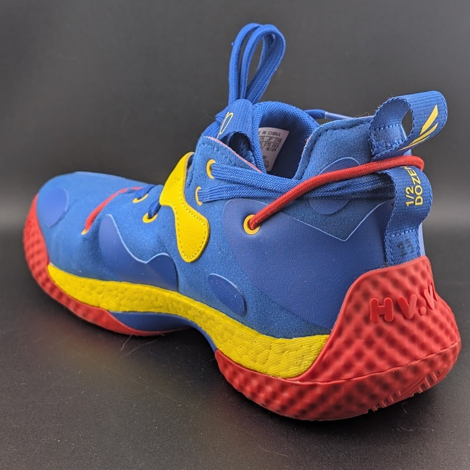 Men's adidas SM Harden Vol 6 Unisex Shoes Men Size 9, Color: Blue/Red/Yellow adidas