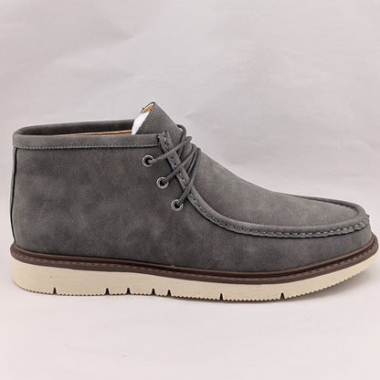 Men's Size 9.5 Moc Toe Boots Comfortable Lightweight Chukka Casual Wedge Grey Coutgo