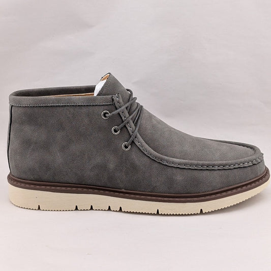 Men's Size 9.5 Moc Toe Boots Comfortable Lightweight Chukka Casual Wedge Grey Coutgo