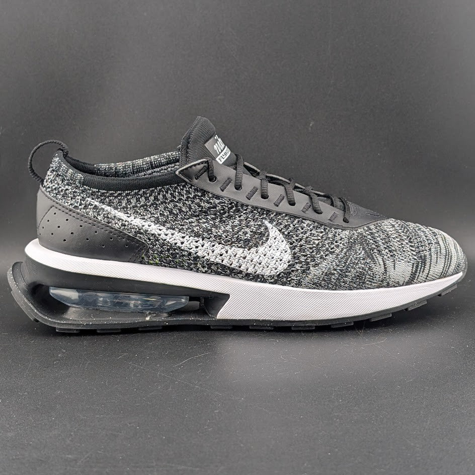 Nike Men's Size 8 Air Max Flyknit Racer DJ6106-001 Black/White Nike