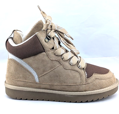 Robbin Girl Size 7.5 Melika Brown Faux Fur High Top Sneaker Booties Robbin Girl