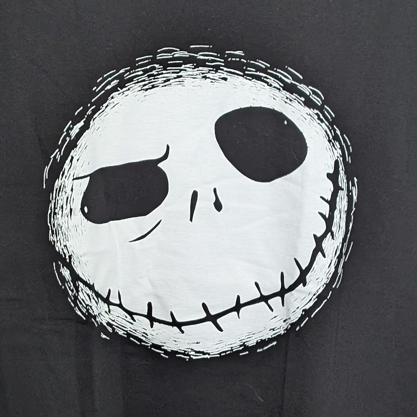 Disney Jack Skellington Face T-Shirt Black Size Adult Large Short Sleeve Unisex Unbranded