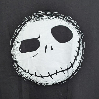 Disney Jack Skellington Face T-Shirt Black Size Adult Large Short Sleeve Unisex Unbranded