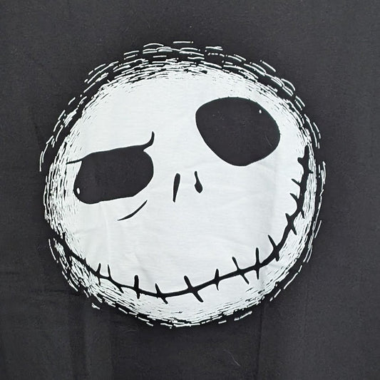 Disney Jack Skellington Face T-Shirt Black Size Adult Large Short Sleeve Unisex Unbranded