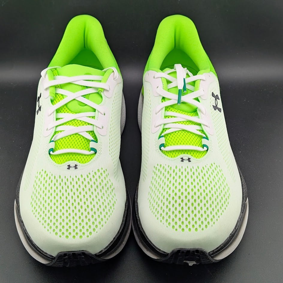 Under Armour Men's Size 11.5 ~HOVR Infinite Pro 2~White Hyper Green 3028168-101 Under Armour