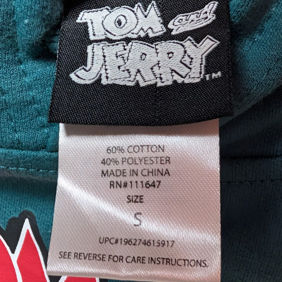 Tom and Jerry by Warner Bros WB Teal Hoodie Sweatshirt | Small Warner Bros.