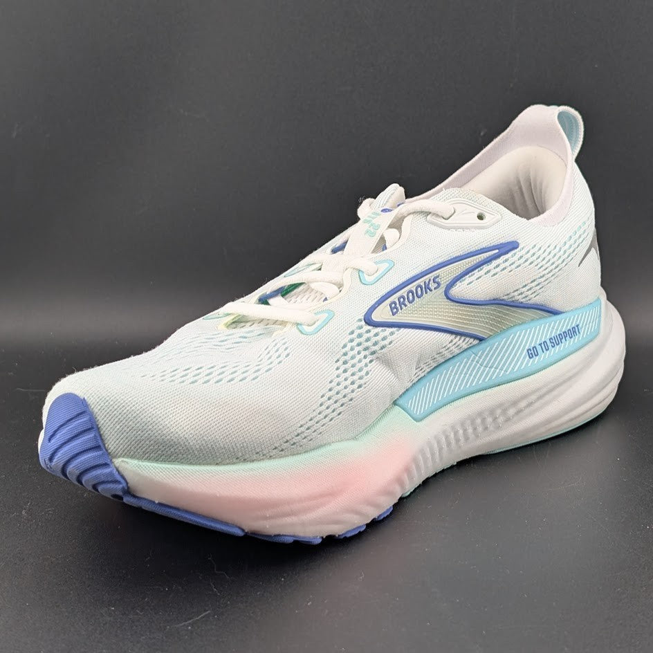 Brooks Women's 10.5 Glycerin GTS 22 Athletic Sneaker White/Limpet/Amparo $175.00 Brooks